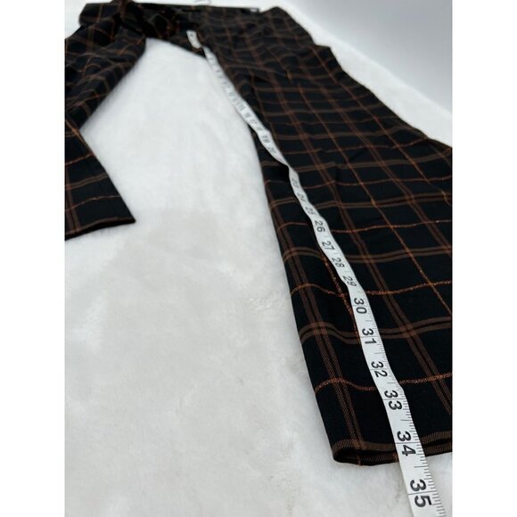 NWT SMYTHE Size 10 Bootcut Trousers In Plaid Mid-rise MSRP $450 - Picture 6 of 10